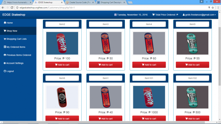 online shopping cart project in java