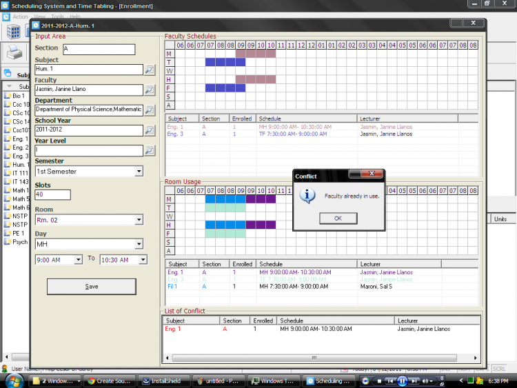 class scheduling class scheduling