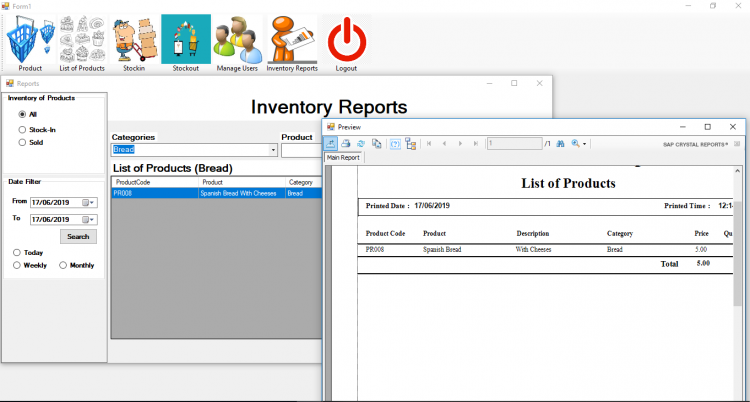 Bakery Inventory System Using C And Ms Access Db Free Source Code Free Source Code Projects And Tutorials