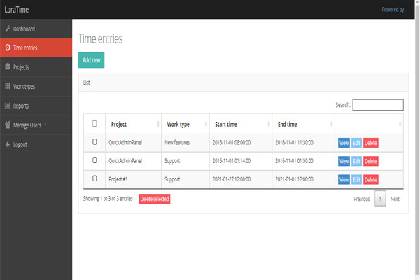 Time Management System in Laravel with Full Source Code