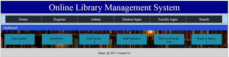 Online Library Management System | SourceCodester