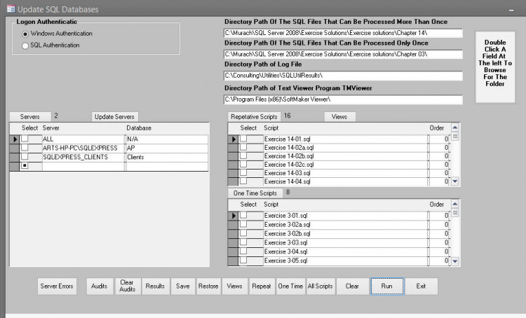 Manage SQL Server scripts from MS Access 2010 Free Source Code, Projects & Tutorials