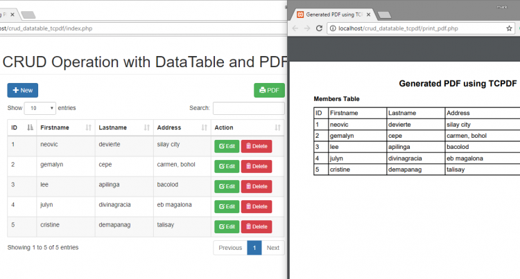 crud php code source pdf