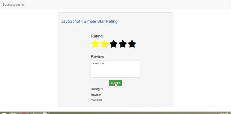 Creating A Simple Star Rating Using Javascript Tutorial Sourcecodester Creating A Simple Star Rating Using Javascript Tutorial Sourcecodester