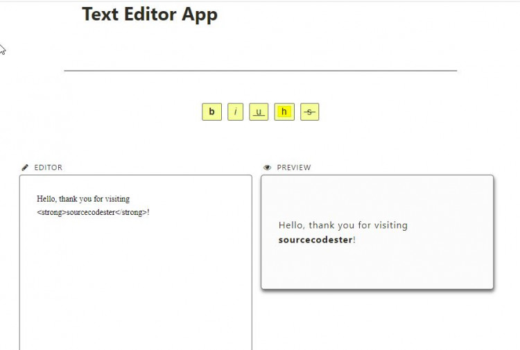 Simple Text Editor App using JavaScript with Free Source Code ...