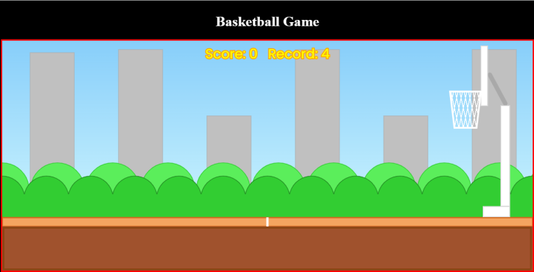 Basketball Game using HTML&CSS in VanillaJS with Source Code