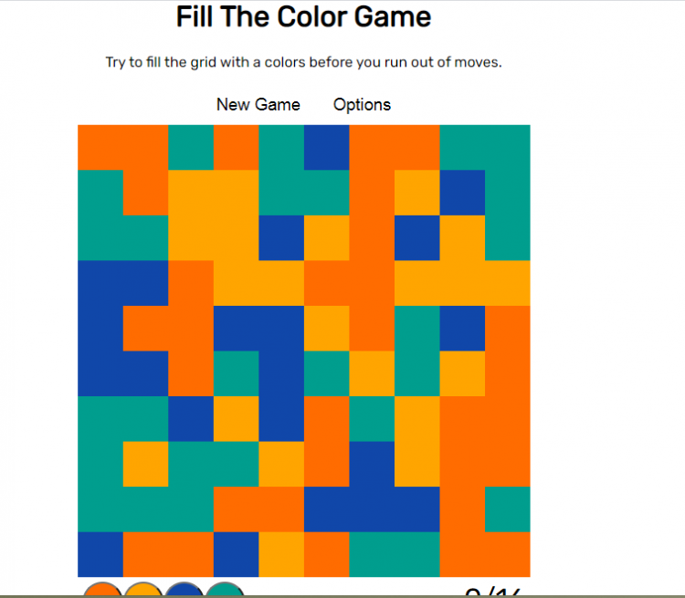 Fill The Color Game using JavaScript with Source Code | Free Source