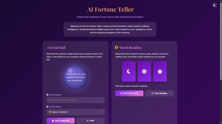 AI Fortune Teller App Using HTML, CSS and JavaScript with Source Code ...