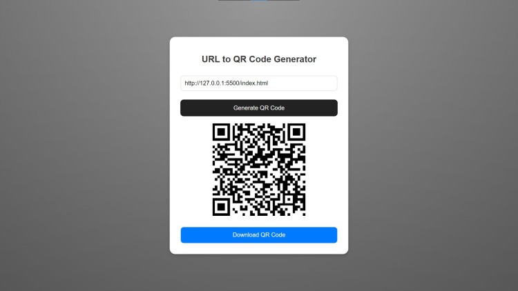 URL To QR Code Generator With Download Using HTML CSS And JavaScript URL To QR Code Generator With Download Using HTML CSS And JavaScript