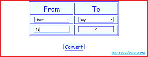 Date and Time Units Converter | Free Source Code & Tutorials