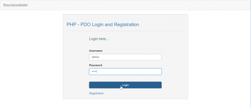  PHP  PDO Login  and Registration Free Source Code  