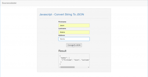 JavaScript - Convert String To JSON | Free Source Code & Tutorials