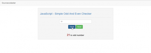 JavaScript - Simple Odd And Even Checker | Free Source Code & Tutorials