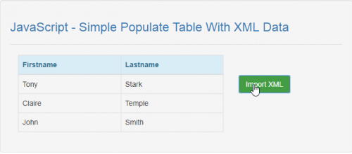 JavaScript - Simple Populate Table With XML Data | Free Source Code ...