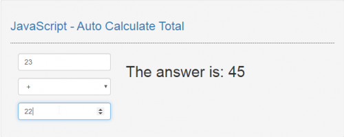 Javascript Auto Calculate Total Free Source Code Tutorials Javascript Auto Calculate Total Free Source Code Tutorials