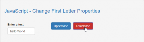 JavaScript - Change First Letter Properties | Free Source Code & Tutorials