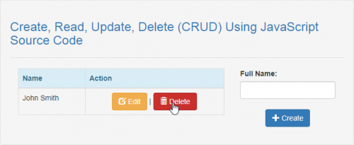 Create, Read, Update, Delete (CRUD) Using JavaScript Source Code | Free ...