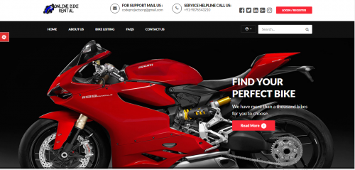 Online Motorcycle/Bike Rental Management System in PHP with Source Code