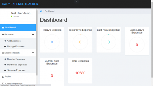 Expense Tracking Management System in PHP with Source Code - I Want ...