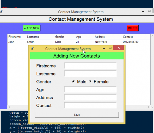 Contact Management System Project in Python | Free Source Code & Tutorials
