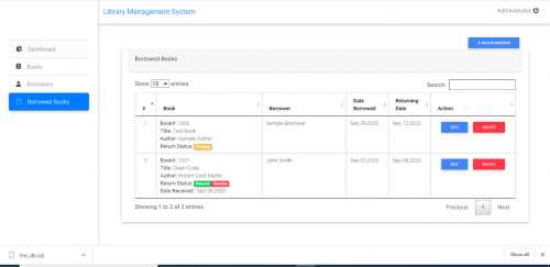 Simple Library Management System Project Using Phpmysql Free Source