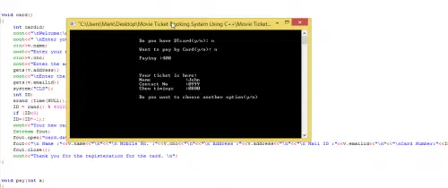 Movie Ticket Booking System Using C++ Free Source Code & Tutorials