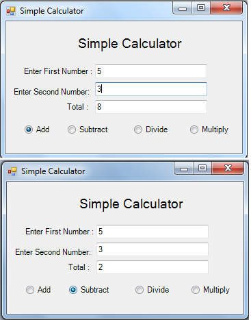 Simple Calculator using a Class in C# | Free source code, tutorials and ...