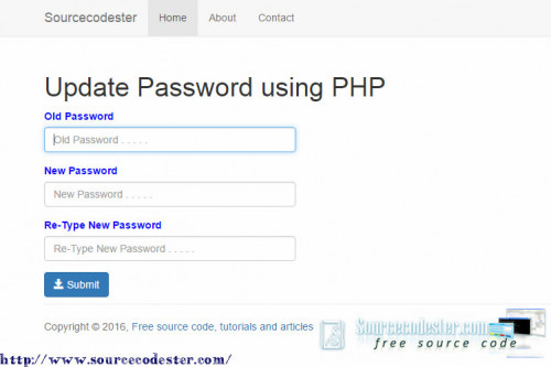 php itimer code with username and password