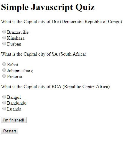 submit - Simple Quiz Using JavaScript - Free Source Code