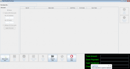 screenshot 1 - POS with Admin (JAVA) - Free Source Code