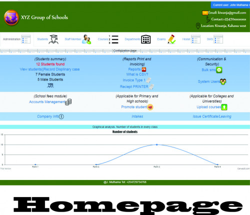 home 1 - PHP School Management System Tutorial Source Code
