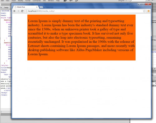 screenshot 106 - Media Rule in CSS - Free Source Code