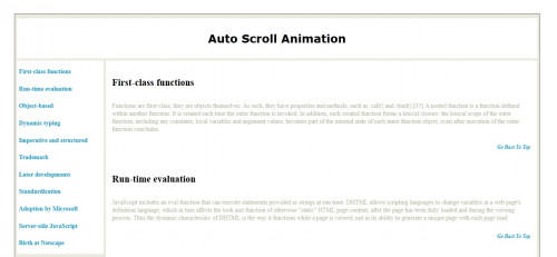 screenshot 2 - Auto Scroll Animation - Free Source Code