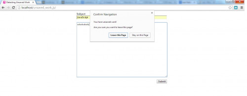 screenshot 89 - Detecting Unsaved Work in Javascript - Free Source Code