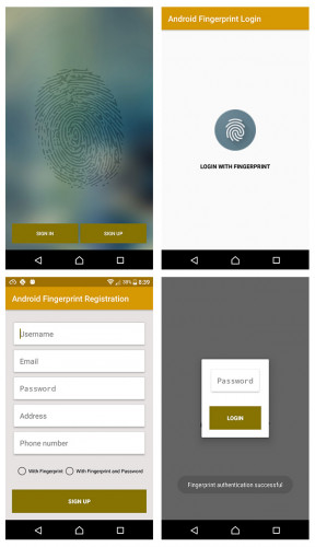 androidfingerprintauth - Using Android Fingerprint API for User Login and Registration - Free Source Code