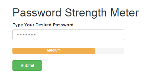 password strenght - Password Strength Indicator Using Bootstrap - Free Source Code
