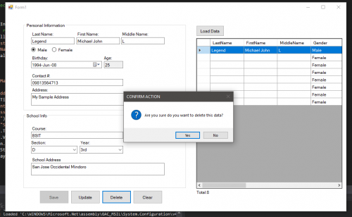 sample 1 - Basic CRUD Operation in Profiling System - Free Source Code