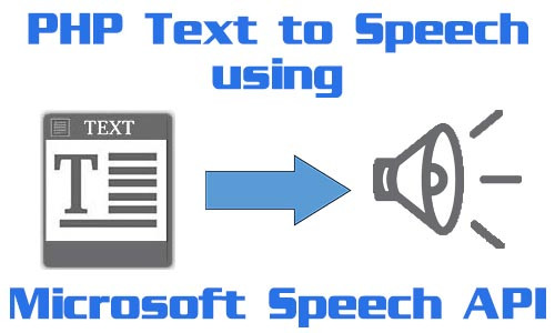 image - PHP Text to Speech using Microsoft Speech API - Free Source Code