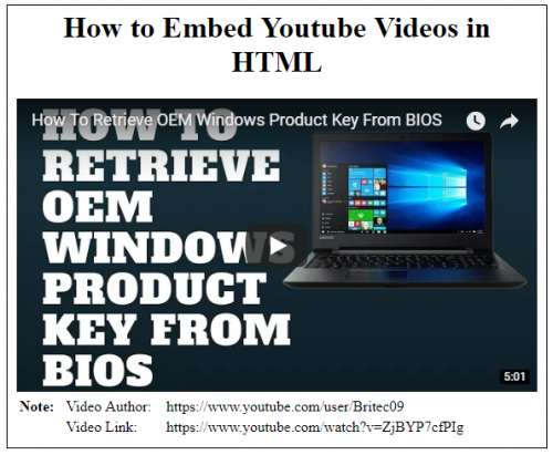 screenshot 2 - How to Embed Youtube Videos in HTML - Free Source Code