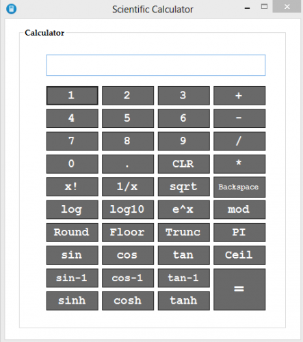 snapshot 5 - Scientific Calculator  - Free Source Code