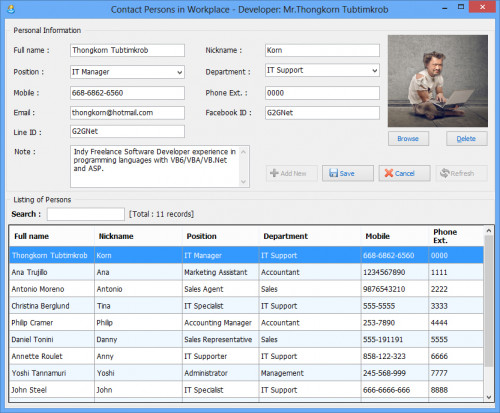 Contact Persons CRUD VB Net MS Access Free Source Code Tutorials Contact Persons CRUD VB Net MS Access Free Source Code Tutorials
