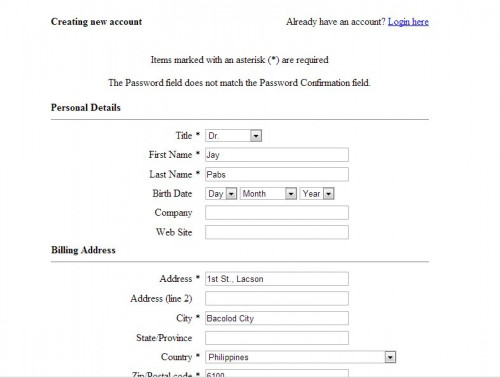Registration Form With Validation In Php