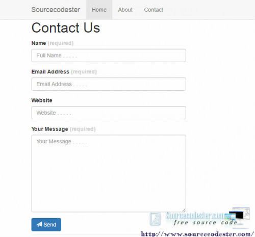 contact form - Contact Form in Bootstrap Template - Free Source Code