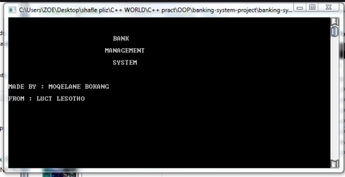 cpp - C++ banking system using console and file to store records - Free Source Code