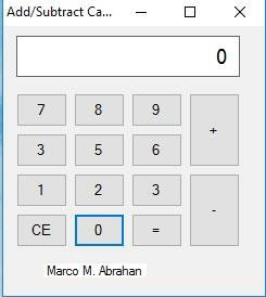 Add/Subtract Calculator | Free source code, tutorials and articles