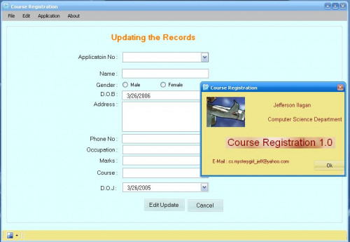 reg - Course registration - Free Source Code