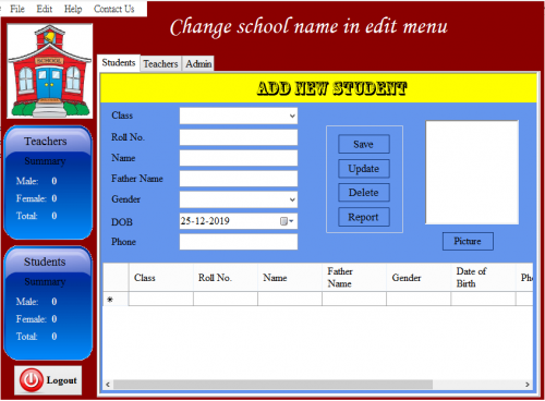 Free Download School Management Software In C# Net