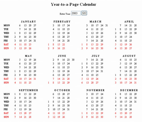 year to page calendar generator version 1 0 free source code