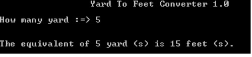 Yard To Feet Converter Using Classes | Free Source Code & Tutorials