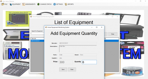 2018 08 19 - School Equipment Monitoring System with Barcode Scanner - Free Source Code